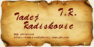 Tadej Radišković vizit kartica
